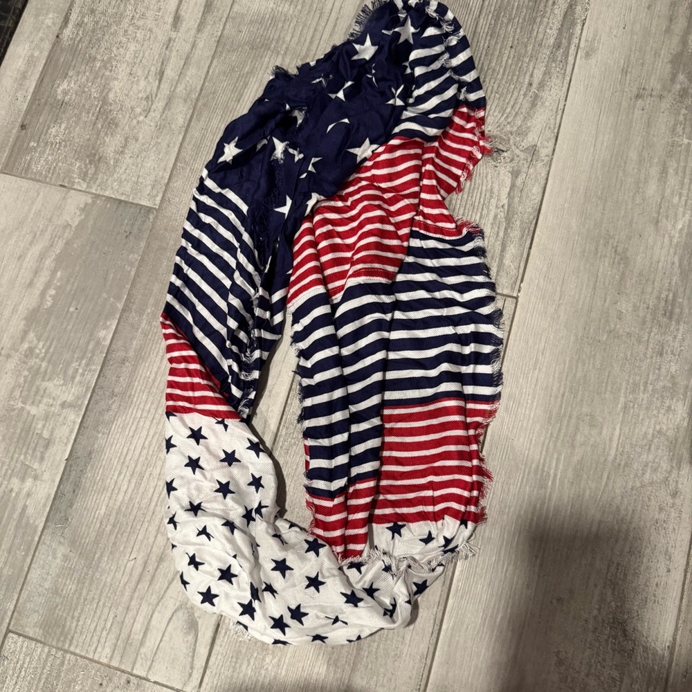 Patriotic Stars and Stripes Women infinity scarf - Picture 2 of 3